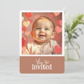 Sie sind eingeladen, Foto- und Texteinladung hinzu Einladung (Stehend Vorderseite)