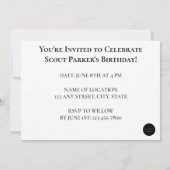 Sie sind eingeladen Gold Sparkle Star Geburtstag Einladung (Rückseite)