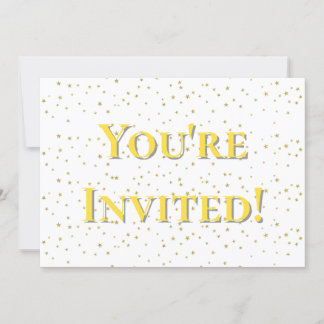 Sie sind eingeladen Gold Sparkle Star Geburtstag Einladung