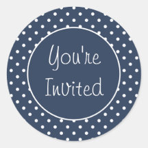 Sie sind eingeladen Grey Polka Dot Umschlag Aufkle