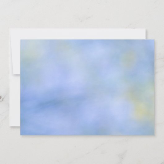 Sie sind eingeladen, Lässiges Abstrakt-blaues Gelb Einladung (Rückseite)