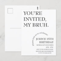 SIE SIND EINGELADEN, MEIN BRUH Funny Geburtstag Pe