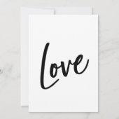 Sie sind eingeladen, Minimal Moderne Hochzeit Einl Einladung (Rückseite)