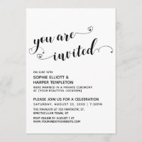 Sie sind eingeladen, nur Herz-Script-Empfang-only