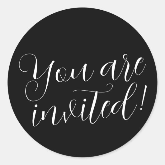 Sie sind eingeladen Party Einladung Runder Aufkleber (Vorderseite)