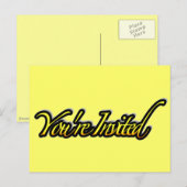 Sie sind eingeladen_ Postkarte (Vorne/Hinten)