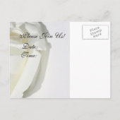 Sie sind eingeladen Postkarte White Rose (Rückseite)