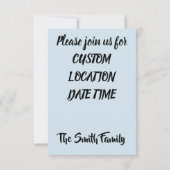 Sie sind eingeladen Regenbogen CUSTOM Einladungska Einladung (Rückseite)