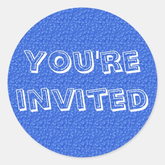 Sie sind eingeladen runder aufkleber (Vorderseite)