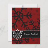 Sie sind eingeladen Schneeflocken Einladung (Vorderseite)