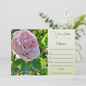 Sie sind eingeladen - Single Rose Einladung (Stehend Vorderseite)