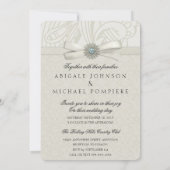 Sie sind eingeladen, Soft Cream Wrapped Present We Einladung (Rückseite)