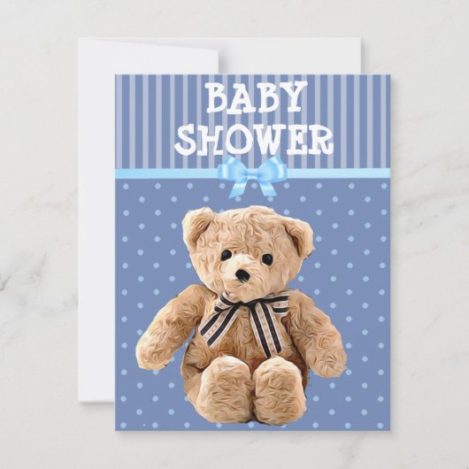 Sie sind eingeladen, Teddy Bear Baby Shower Einlad Einladung (Vorderseite)