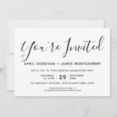 Sie sind eingeladen Typografie Hochzeit Einladung (Vorderseite)