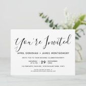 Sie sind eingeladen Typografie Hochzeit Einladung (Stehend Vorderseite)