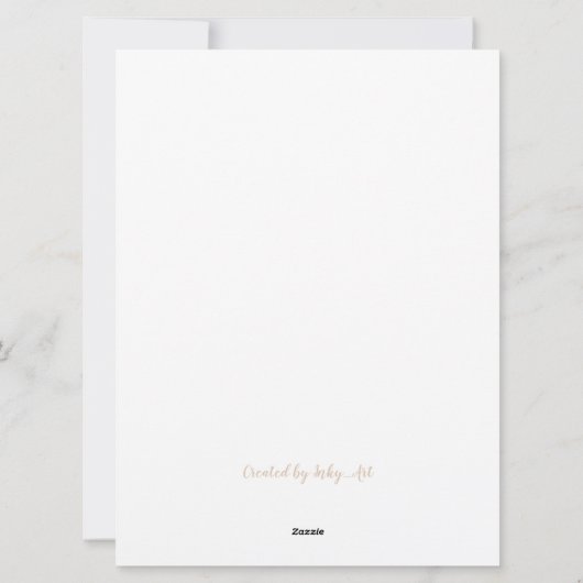 Sie sind eingeladen Urlaub Einladung 6,5" x 8 (Rückseite)