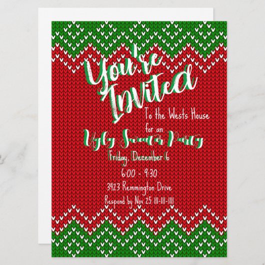 Sie sind eingeladen Urlaub Einladung 6,5" x 8 (Vorne/Hinten)