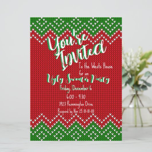 Sie sind eingeladen Urlaub Einladung 6,5" x 8 (Stehend Vorderseite)