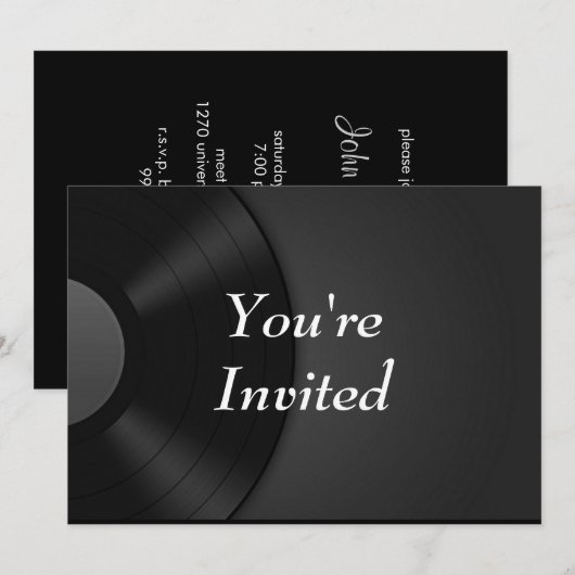 Sie sind eingeladen - Vinyl Einladung (Vorne/Hinten)
