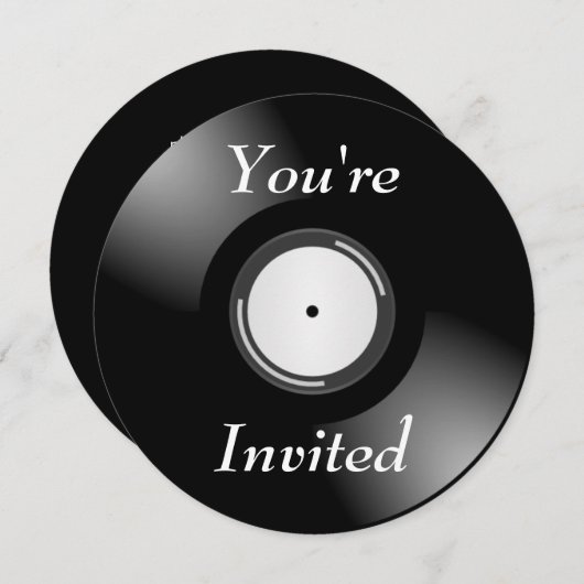 Sie sind eingeladen - Vinyl Record Einladung (Vorne/Hinten)