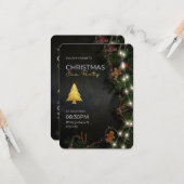 Sie sind eingeladen, Weihnachten Abend Party Gruß Karte (Vorderseite/Rückseite Beispiel)