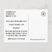 Sie sind eingeladen Weihnachts-Feier Rote Dekorati Einladungspostkarte (Rückseite)