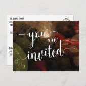 Sie sind eingeladen Weihnachts-Party, Glass Balls Postkarte (Vorne/Hinten)