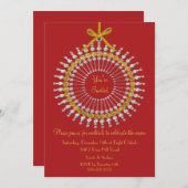 Sie sind eingeladen Weihnachtsschmuck-Party Einlad Einladung (Vorne/Hinten)