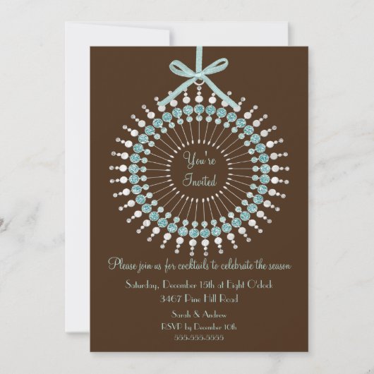 Sie sind eingeladen Weihnachtsschmuck-Party Einlad Einladung (Vorderseite)