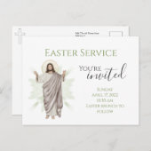 Sie sind eingeladene Kirchenfeier Postkarte (Vorne/Hinten)