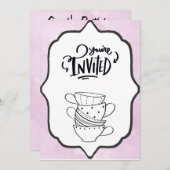 Sie sind eingeladene Teekuchen Großdruck Einladung (Vorne/Hinten)