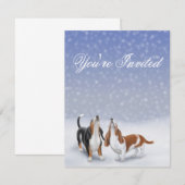 Sie sind eingeladene Winter-Basset Einladung (Vorne/Hinten)