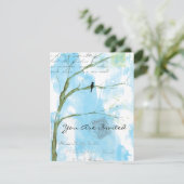 Sie sind eingeladener Vogel in der Baum-abstrakten Einladung (Stehend Vorderseite)