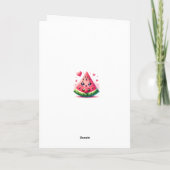 Sie sind eins in einem Melon Funny Fatermeline Karte (Rückseite)