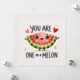 Sie sind eins in einem Melon - Niedliche Wassermel Feiertagskarte