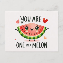 Sie sind eins in einem Melon - Niedliche Wassermel Feiertagspostkarte