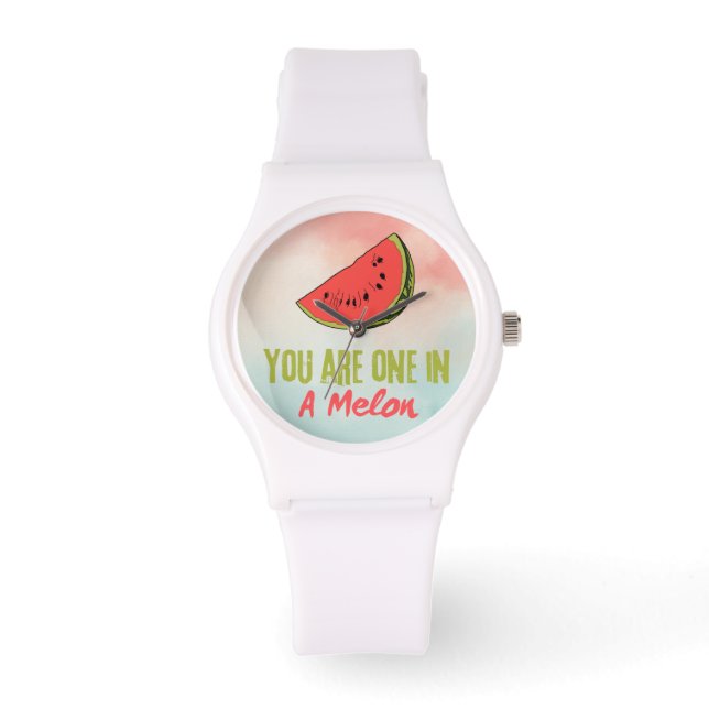 Sie sind eins in einem Melon Watermelon Frucht Armbanduhr (Vorderseite)