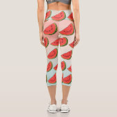 Sie sind eins in einem Melon Watermelon Frucht Capri Leggings (Rückseite)