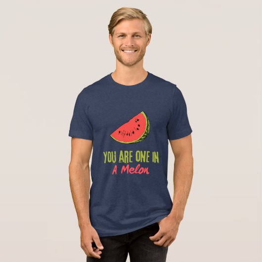 Sie sind eins in einem Melon Watermelon Frucht Tri-Blend Shirt (Vorderseite voll)