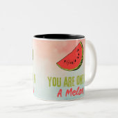 Sie sind eins in einem Melon Watermelon Frucht Zweifarbige Tasse (VorderseiteRechts)