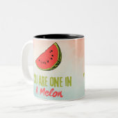 Sie sind eins in einem Melon Watermelon Frucht Zweifarbige Tasse (Vorderseite Links)
