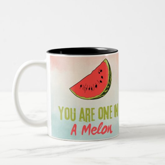 Sie sind eins in einem Melon Watermelon Frucht Zweifarbige Tasse (Links)