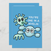 Sie sind eins in einem Myelin - Neurowissenschaft Einladung (Vorne/Hinten)