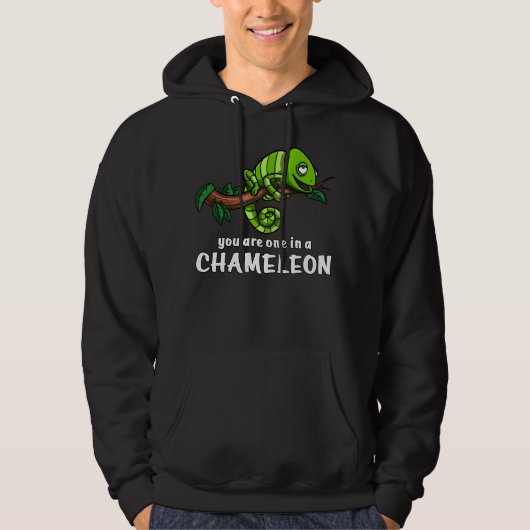 Sie sind eins in einer Chamäleon-lustigen Eidechse Hoodie (Vorderseite)