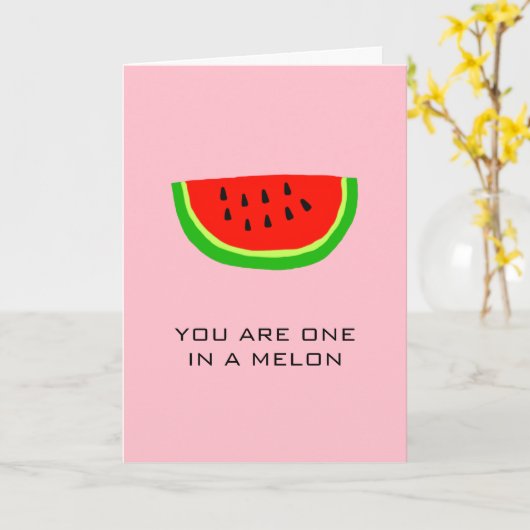 Sie sind eins in einer Melon Frucht Pub Liebe Karte (Gelbe Blume)
