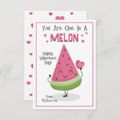 Sie sind eins in einer Melon-Valentine-Klassenkart Einladung (Vorne/Hinten)