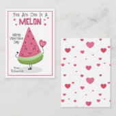 Sie sind eins in einer Melon-Valentine-Klassenkart Mitteilungskarte (Vorne/Hinten)