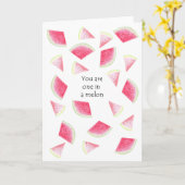 Sie sind eins in einer melonischen Funny Valentine Karte (Gelbe Blume)