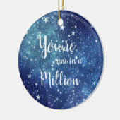 Sie sind eins in einer Million Sternenhimmel Keramik Ornament (Links)