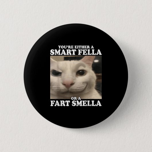 Sie sind entweder eine kluge Fella oder eine Furz  Button (Vorderseite)